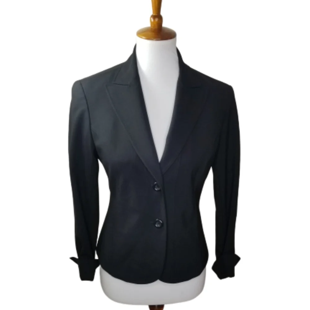 || LAFAYETTE 148 || Black Wool Fitted Blazer - Picture 1 of 7